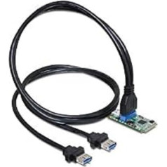 Delock MiniPCIe I/O modulis ar pilna izmēra 1x 19 pin USB 3.0 galveni