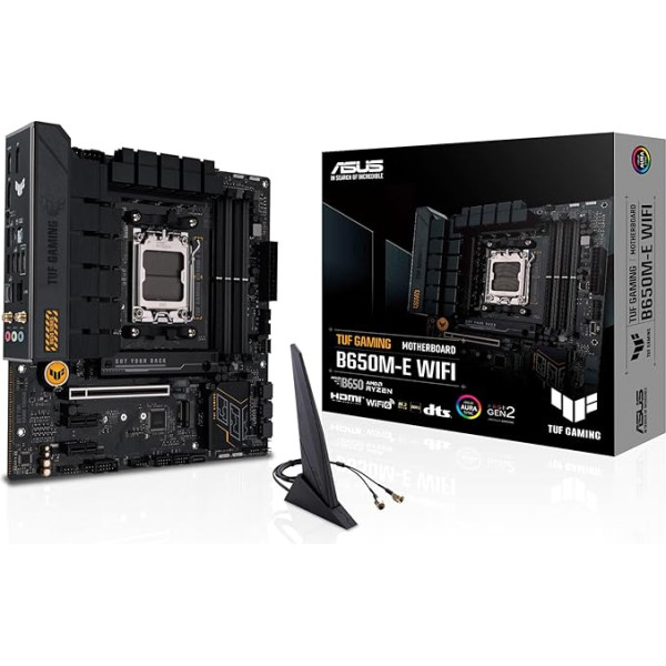 ASUS TUF Gaming B650M-E WiFi pamatplate Socket AMD AM5 (Ryzen 7000, mATX, PCIe 5.0, DDR5 atmiņa, 2,5 GB Ethernet, USB 3.2 Gen 2x2 Type-C, WiFi6, Aura Sync)