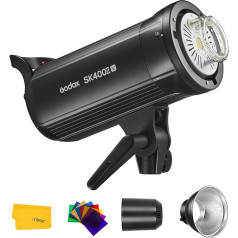 GODOX SK400II-V 400Ws 5600K Bowens stiprinājuma fotostudijas zibspuldzes gaisma, iebūvēta 2.4G bezvadu X sistēma ar LED regulēšanas gaismu, foto zibspuldzes