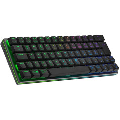 Cooler Master SK622 spēļu tastatūra, 60% konfigurācija, zema profila mehāniskie slēdži, RGB apgaismojums, Bluetooth un vadu savienojums, saderīga ar Apple/PC/ viedtālruni - DE izkārtojums