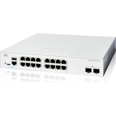 Cisco Catalyst 1200-16T-2G viedslēdzis, 16 portu GE, 2 x 1-GE SFP, ierobežota mūža aizsardzība (C1200-16T-2G)