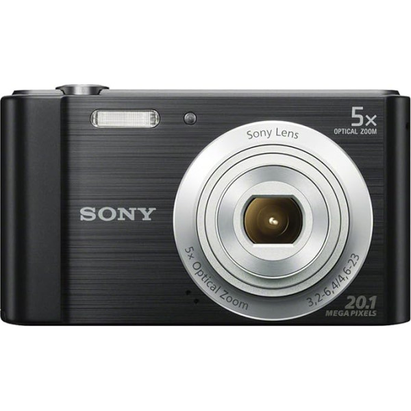 Sony DSCW800B.CEH Digitālā kompaktkamera (20,1 MP, 5-Fach Zoom, 2,7 LCD, 720p HD, 26 mm G-Objektiv) Melna (melna)