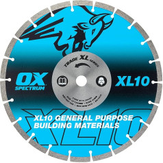 OX Tools XL10-230/22 Trade XL-10 segmentētais dimanta asmens 230/22,23 mm zils/sudrabots 230 mm vispārējai lietošanai