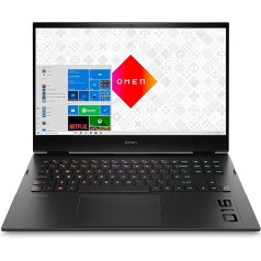 HP Omen 16-C0004sl Notebook, AMD Ryzen 7 5800H, 16GB RAM DDR4, 512GB SSD NVMe PCIe, 16,1 collu FHD 144 Hz IPS displejs, AMD Radeon RX 6600M 8GB GDDR6, Wi-Fi 6, Windows 11 Home, melns