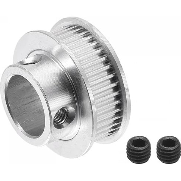 sagādes karte 40 zobu 12mm Bore Timing Pulley alumīnija sinhrona ritenis sudraba krāsā 3D printera jostai CNC mašīna