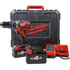 Milwaukee 4933443520 - M 18 bpd-402c Schlagbohrmaschine 18 V, 4,0 Ah Lithium, 2 Geschwindigkeitsstufen, 60 Nm