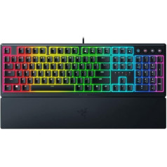 Razer Ornata V3 - Plakanā mehu membrānas tastatūra Chroma RGB (plakanie taustiņi, mehu membrānas slēdži, magnētiskais soft touch plaukstas balsts), izkārtojums Lielbritānija | Black