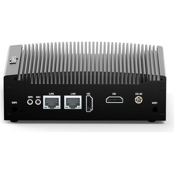 Baieyu Industrial Mini PC bez ventilatora Window 11 Pro Bezventilatoru dators ar Core i5-10310U, 4 USB 3.0 Mini PC, 2×RJ45 LAN, Dual Band WiFi, Dual HD/Dual RS232 COM /BT4.2/8GB RAM DDR4 256GB SSD