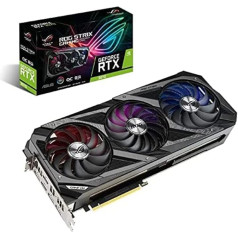 Игровая видеокарта Asus ROG Strix GeForce RTX 3070 8GB OC Edition (память GDDR6, PCIe 4.0, 2x HDMI 2.1, 3x DisplayPort 1.4a, 1x USB-C, ROG-STRIX-RTX3070-O8G-GAMING)