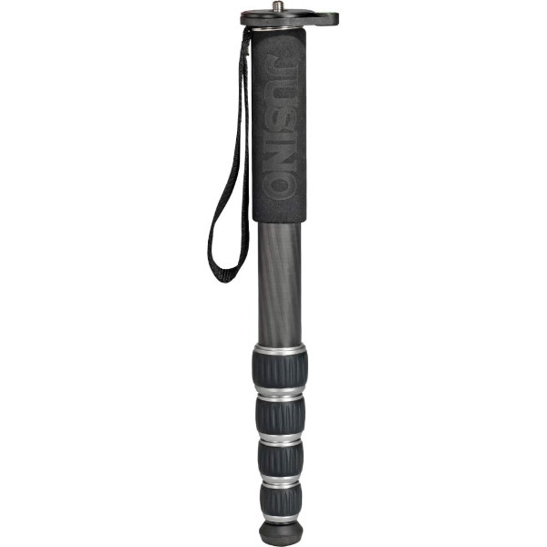 Izturīgs, viegls monopods no augstas kvalitātes oglekļa ar 5 segmentiem un ātrās pagriešanas stiprinājumiem, augstums no 40 cm līdz 140 cm, 12 kg kravnesība JUSINO MP-325C