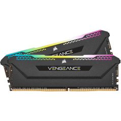 Corsair Vengeance CMH32GX4M2D3600C18 RGB Pro SL atmiņa - 32 GB (2 x 16 GB) - DDR4 3600 (PC4-28800) C18 - melna