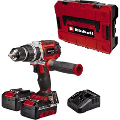 Einhell profesionālais akumulatora triecienurbjmašīna TP-CD 18/60 Li-i BL Power X-Change (Li-Ion, 18 V, bez sukas, 60 Nm, trieciena ātrums 32000 apgr./min, iekļauts 2x 4,0 Ah akumulators un lādētājs)