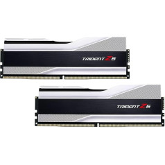 G.SKILL Trident Z5 Silver 32GB komplekts (2x16GB) DDR5-6000 CL36 DIMM atmiņas F5-6000J3636F16GX2-TZ5S, daudzkrāsains