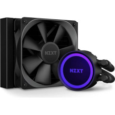 NZXT Kraken 120 šķidruma dzesētājs - RL-KR120-B1 - AIO RGB CPU šķidruma dzesētājs - kluss un efektīvs - klusa darbība - RGB LED gaismas diodes - Aer P 120 mm ventilators (iekļauts)