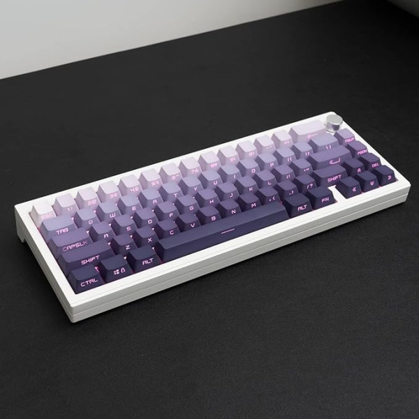 mintcaps PBT Doubleshot Purple Keycaps Gradient Backlit Side Print OEM profila taustiņi spīd caur Custom Keyboard Keycaps Keycaps Set 105 taustiņi Cherry Gateron MX Switches mehāniskajai tastatūrai