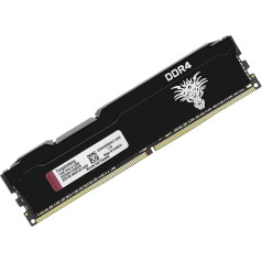 DDR4 2666MHz 8GB galddatora RAM PC4-21300 UDIMM Non-ECC Unbuffered 1.2V 288-Pin CL19 datora atmiņas moduļu komplekts (melns)