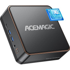 ACEMAGIC F2A AI Mini PC, Ultra 5 125H (AI Boost NPU, 14 kodolu), 32GB DDR5, 1TB NVME SSD, Intel Arc Graphics, WiFi7, Bluetooth 5.4, Bluetooth 5.4, mikro galda dators spēlēm, dizainam un dažādiem uzdevumiem