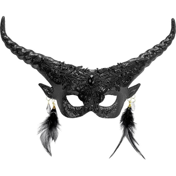 W WIDMANN MILANO Party Fashion - Velns ar ragiem Demon Eye Mask aksesuārs Halloween