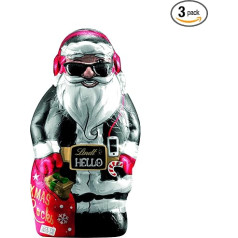 Lindt Chocolate HELLO Santa Xmas Rocks | 3 x 140 g | Ziemassvētku vecītis no vislabākās piena šokolādes | Ziemassvētku vecītis | Stilīgs dizains | Šokolādes dāvana Ziemassvētkiem