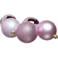 Heitmann Deco Ziemassvētku eglīte - 25 gabaliņu komplekts - Baubles - Ziemassvētku eglīte - Ziemassvētku baubles - Rozā - Matētas, spīdīgas, ar mirdzumiem - Apmēram 5,8 cm.