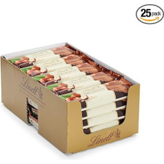 Lindt šokolādes riekstu batoniņš | 25 x 50 g batoniņi letes vitrīnā | 1250 g | Tīrs smalks riekstu batoniņš, ietīts smalkā piena šokolādē | Šokolādes iepakojums | Šokolādes dāvana | Šokolādes tāfelīte