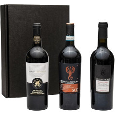 Geschenkset Primitivo di Manduria | 3 hochwertige italienische Rotweine aus Apulien | trocken | 3 x 0,75 L | Geschenkset für Weingenießer