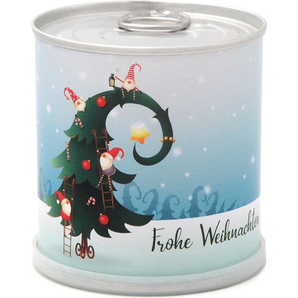 Dufte! Gnome Crinkle Candle Merry Christmas Tree Dāvana Adventes kalendāram Ziemassvētkiem Cute Secret Santa Gift, melna, diametrs 7,5 x 8 cm