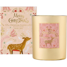 Airkeep Candle Scented Candle Christmas Cookie, 198 g svece ar ilgu degšanas laiku, dabīgā vaska svece mājai, Ziemassvētku dāvanas sveces sievietēm vīriešiem