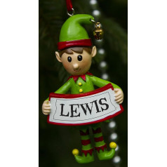 Boxer Gifts Lewis Elf Dekoration, keramikas, melns, 8 x 4,5 x 2 cm