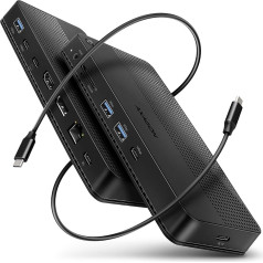 Axagon Hmc-u4 vairāku portu usb hub 12in1 usb 4.0 40gbps lan hdmi dp pd audio