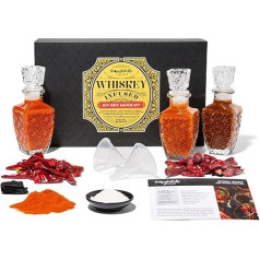 Вдумчиво - DIY Hot Sauce Whiskey Infused Set - Make Your Own Hot Sauce - Includes Accessories - Gift Set for Men and Women