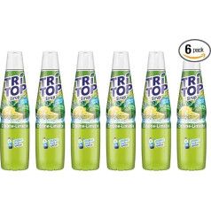 TRi TOP Lemon-Lime, mazkaloriju sīrups bezalkoholiskajiem dzērieniem, kokteiļiem vai desertiem, ar zemu cukura saturu (6 x 600 ml)