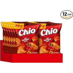 Chio Chips sarkanā paprika, 12 gab. iepakojumā (12 x 40 g)