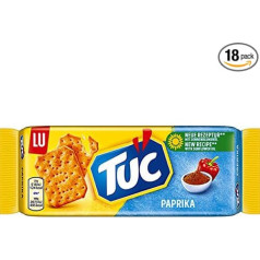 Tuc Paprika krekeri, 18 gab. iepakojumā (18 x 100 g)