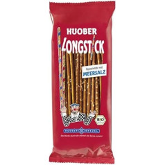 HUOBER Organic Longstick ar jūras sāli, sārmains mīklas izstrādājums, 12 iepakojumi (12 x 125 g)