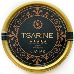 Melnais stores kaviārs | Sibīrijas stores | Acipenser Baerii | Zivju kaviārs | Malossol kaviārs | Melnais kaviārs | Zīmols - TSARINE Caviar | Bezmaksas piegāde ar piegādi (50g)