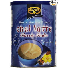 KRÜGER Chai Latte Classic India Type Vanilla Cinnamon 6 gab. iepakojums (6 x 450 g)