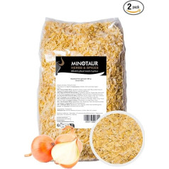 MINOTAUR Spices Sīpoli, smalki sagriezti 2 x 500 g (1 kg) Kaltētas sīpolu pārslas