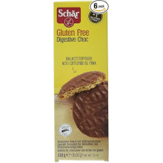 Schär Digestive Choc bez glutēna 150g, 6 gab. iepakojums