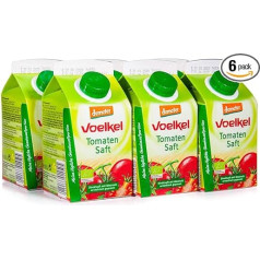 Voelkel bioloģiskā tomātu sula ar oriģinālo akmens sāli (6 x 500 ml)