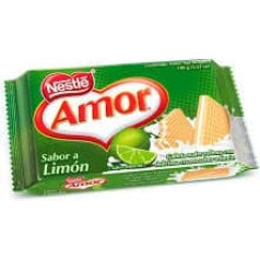 Amor - Nestle - Vafeļu cepumi ar gardu citrona garšas krēmu - ideāli piemēroti jebkuram dienas laikam - 3 gabali pa 100 g - kopā 300 g -