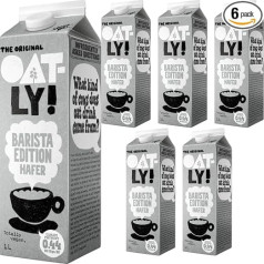 Oatly Barista Edition Auzu atdzesēts auzu dzēriens 1000 ml x 6 gabali [svaiguma garantija]