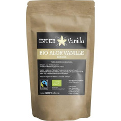 InterVanilla Fairtrade Organic Alor Vanilla, 10 vaniļas pupiņu iepakojums 14-17 cm Augsts vaniļas saturs 2 %, taisnīga tirdzniecība, lieliski der arī ekstraktam