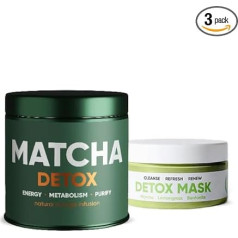 WOW TEA: Premium Matcha Detoxification un Matcha Detoxification maska