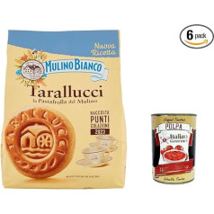 6 x Mulino Bianco tarallucci cepumi ar svaigām olām cepumu cepumi 800 g + Itālijas gardēžu polpa 400 g