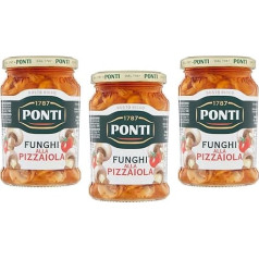 3 x Ponti Pizzaiola Prataioli sēnes saulespuķu eļļā 280 g Stikls