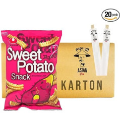 20 (20 x 55 g) Nongshim saldo kartupeļu uzkodu iepakojums + 2 Papa Vo nūjiņas