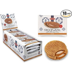 Daelmans Stroopwafels - Karameļu Stroopwafels - 78 g x iepakojumā - Autentiskas holandiešu karameļu vafeles - Karameļu vafeles