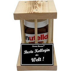 Nutella - Avārijas rezerve - Koka nūjiņas - Labākais kolēģis pasaulē - Kolēģu dāvana - Nutella dāvanu ideja ar koku vīriešiem un sievietēm