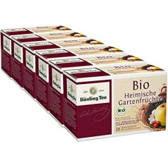 B?nting Tea Organic Home Garden Fruits, 20 glāžu maisiņi, 6 gabaliņu iepakojums